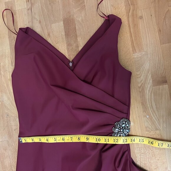 Alex Evenings Burgundy Maxi Dress (4P) - Picture 8 of 9